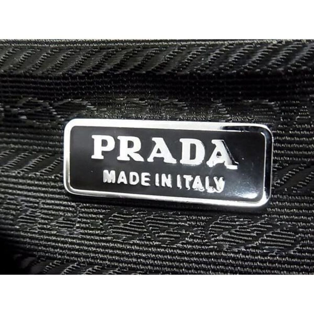 PRADA Leather Clasp coin wallet Case Purse Brown Beige - Picture 6 of 6